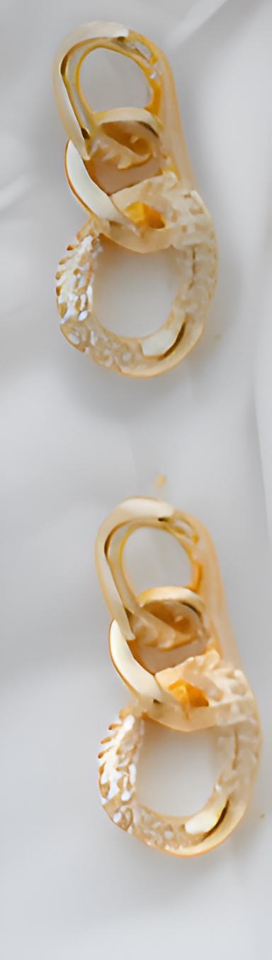 Gold-Plated Chain Link Jewelry Set – Necklace, Bracelet, Earrings & Ring