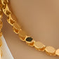 Gold-Plated Elegant Long Chain (حلبي) Necklace – 1 Meter – Luxurious Oval Links for Women