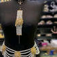 Luxury Bridal Pearl Body Jewelry Gold Plated Set