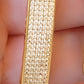 Gold-Plated Cuban Link Jewelry Set: Pave Crystal Necklace, Bracelet, Earrings & Ring