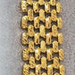 Luxury Gold Plated Chunky Chain Bracelet Textured Link Jewelry