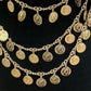 Gold Plated Coin Body Chain Festival Belly Dance Necklace