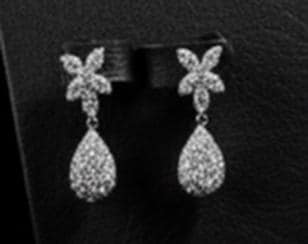 Luxury Silver Floral Jewelry Set Bridal Wedding Elegant Gift