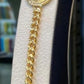 Gold Plated Coin Pendant Jewelry Set Cuban Chain Necklace Bracelet Earrings Ring