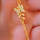 Gold-Plated Crystal Butterfly Jewelry Set: Necklace, Earrings, Bracelet & Ring