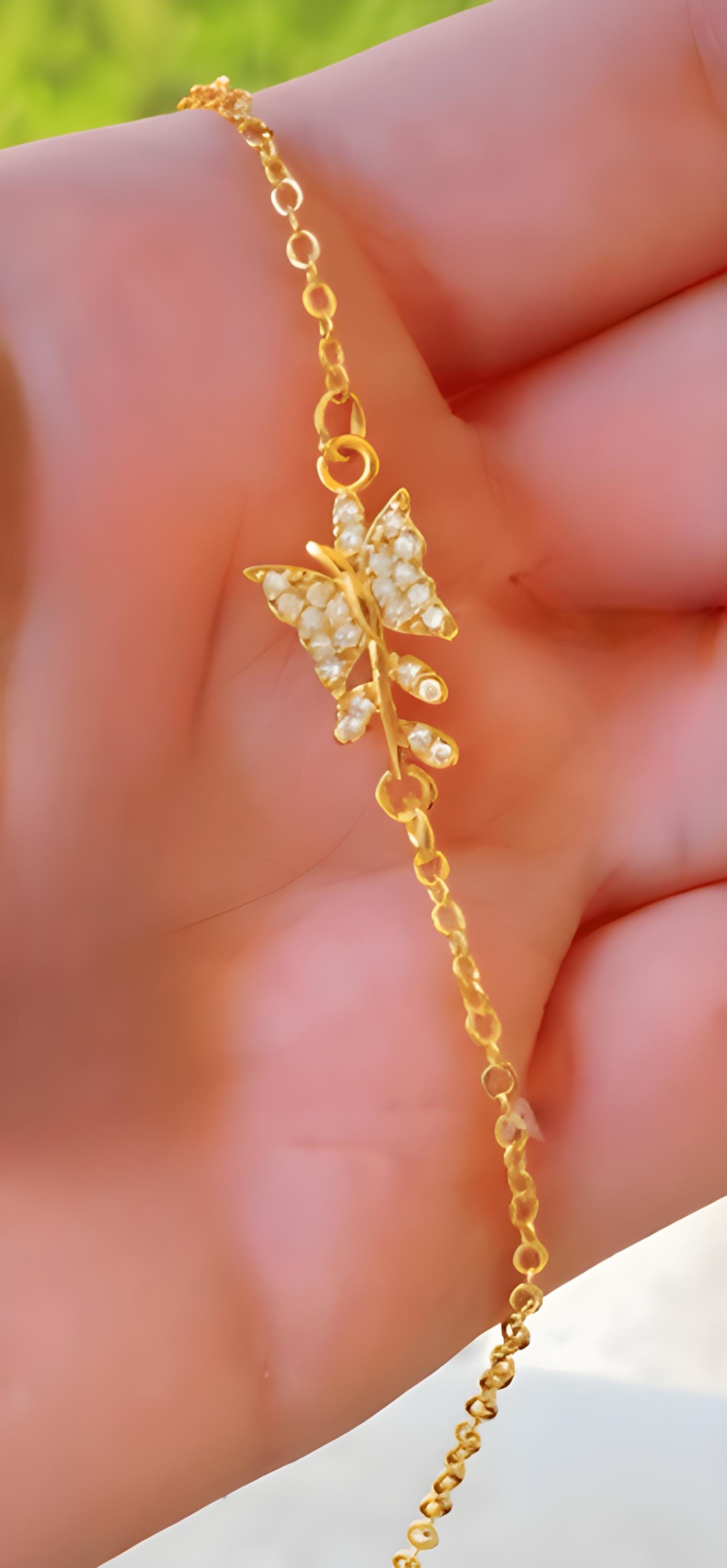 Gold-Plated Crystal Butterfly Jewelry Set: Necklace, Earrings, Bracelet & Ring