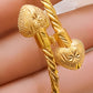 Gold-Plated Arabic Jewelry Set – Heart  Sun Motif – Statement Necklace, Bracelet, Ring & Earrings