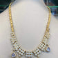 Gold Plated Bridal Jewelry Set Pear Drop Necklace Earrings Ring Luxury
