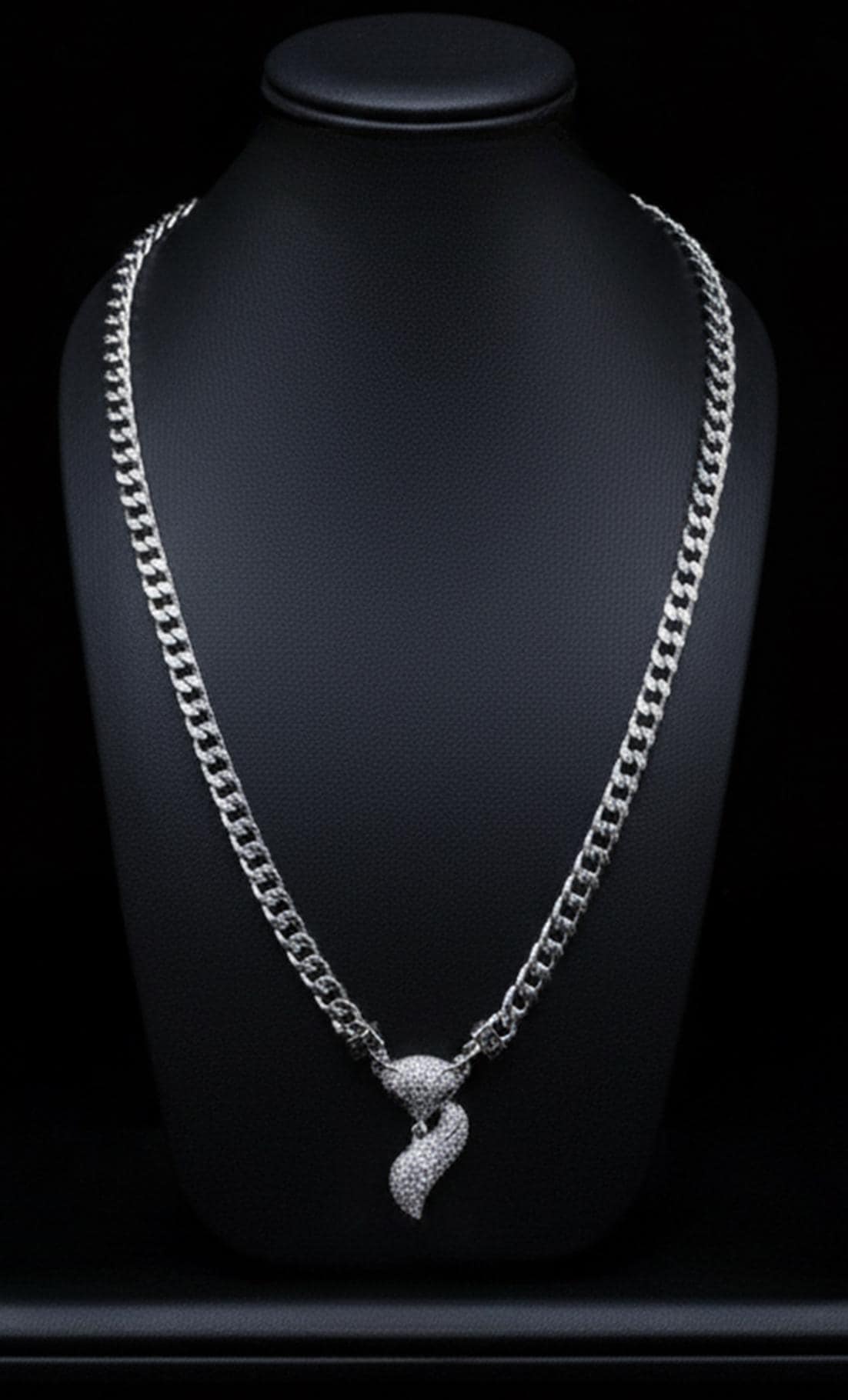Romantic Silver Heart Crystal Hand Harness • Dainty Love Slave Bracelet Ring