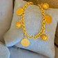 Gold-Plated Ottoman Coin Jewelry Set – 4-Piece Necklace, Earrings, Bracelet & Ring, Turkish Style