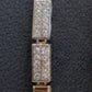 Elegant Two-Tone Heart & Geometric Link Bracelet Set • Shimmering Crystal Stacking