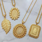 Luxury Gold Plated Rope Chain Pendant Necklace