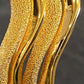 Gold-Plated Wavy Bangle Set – 4-Piece Stackable Textured Bracelets for Women