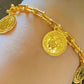 Gold-Plated Ottoman Coin Bracelet Set: Vintage Style, Adjustable Fit