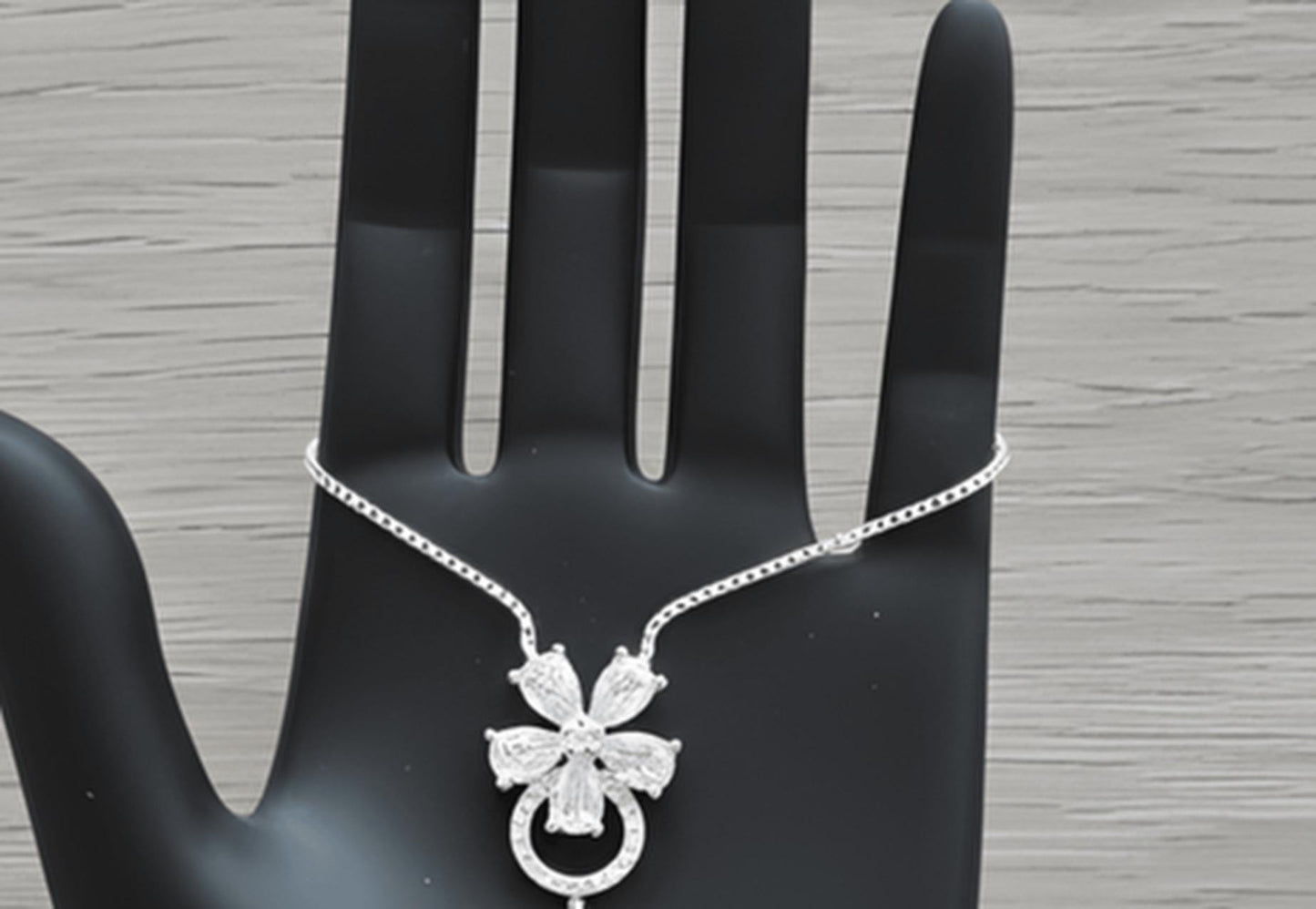 Luxury Silver Butterfly Hand Chain Bracelet Elegant Bridal Jewelry