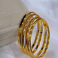 Luxury Gold Plated Bangle Set Stackable Bracelets