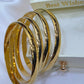 Luxury Gold Plated Bangle Set Stackable Bracelets