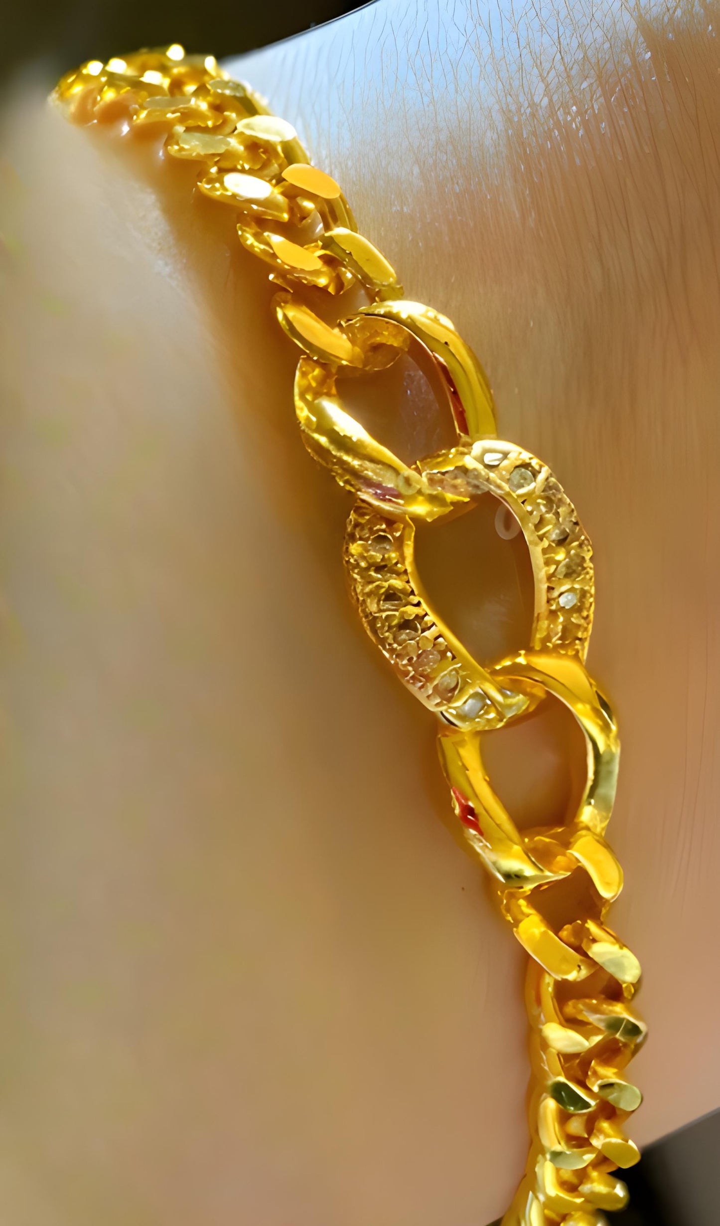 Gold-Plated Anklet with Coin, Pearl & Crystal Charms – Women’s Adjustable Foot Chain