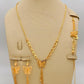 Gold-Plated Butterfly Jewelry Set: Necklace, Bracelet & Earrings