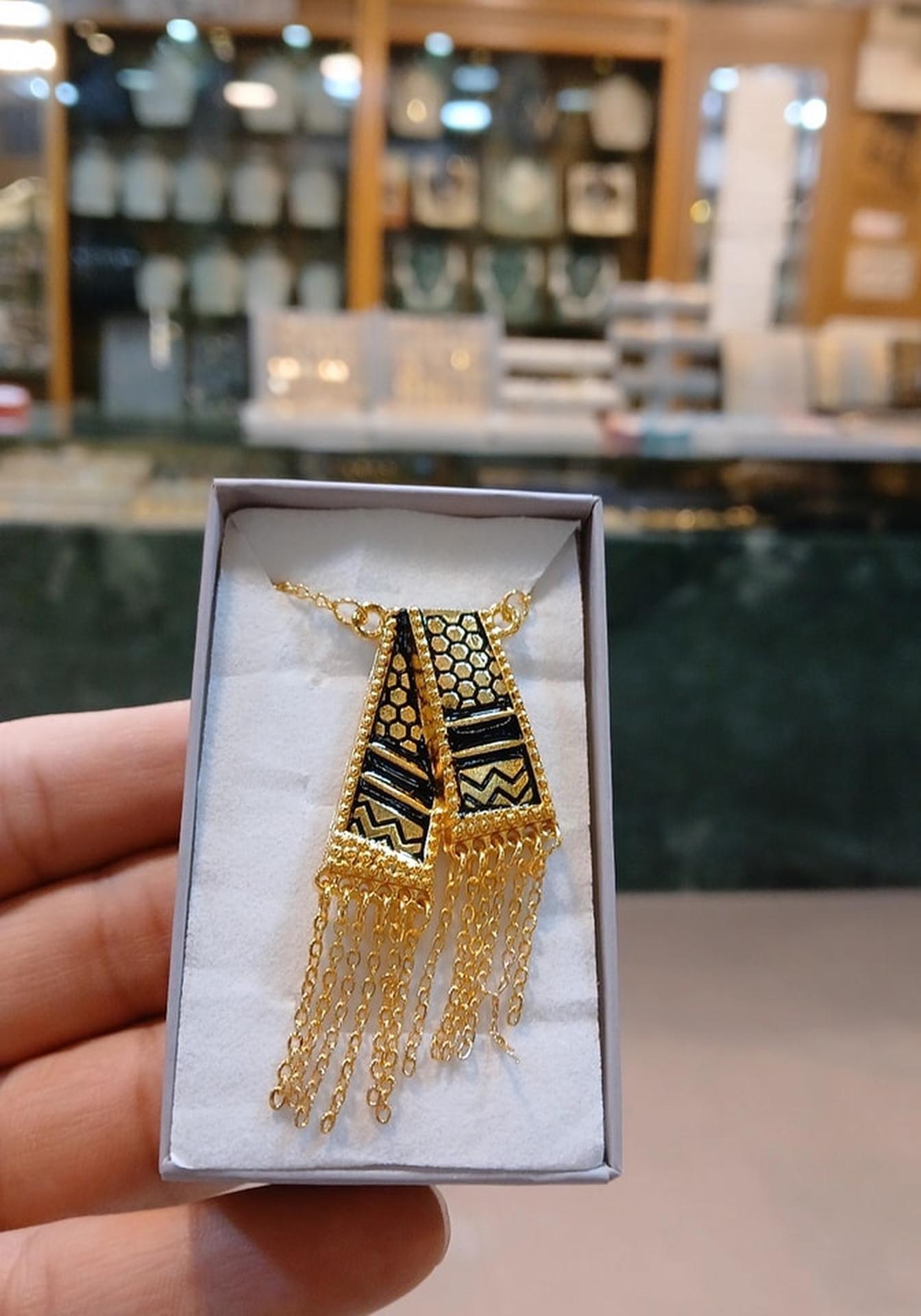 Luxury Gold Plated Palestine Map Necklace With Keffiyeh