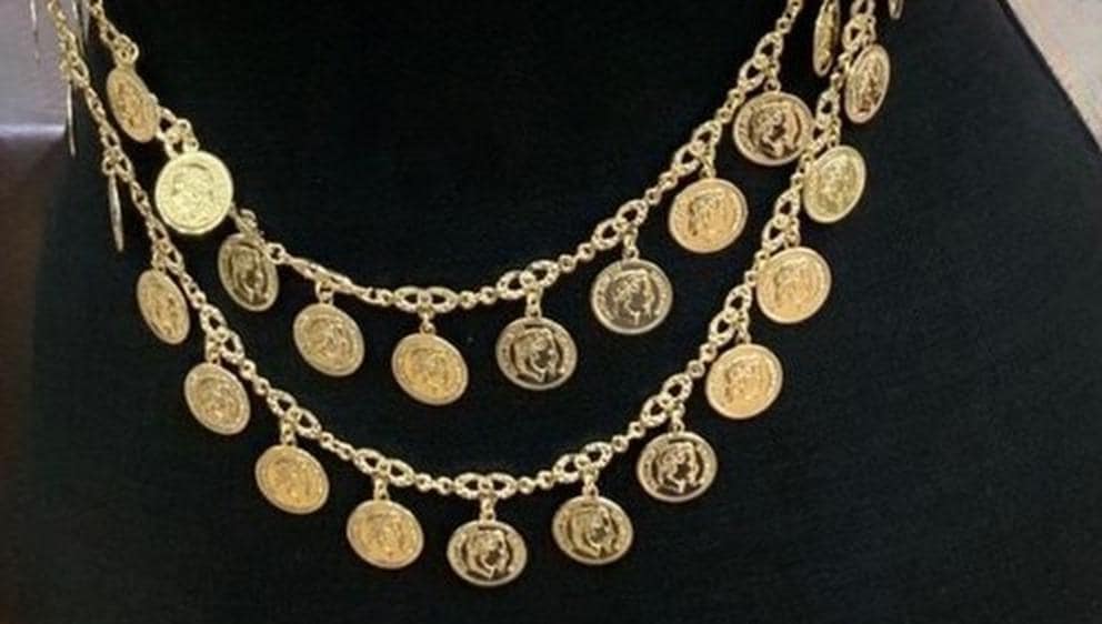 Gold Plated Coin Body Chain Festival Belly Dance Necklace
