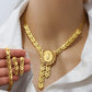 Elegant Olive Leaf Gold-Plated Jewelry Set – Necklace, Bracelet & Earrings