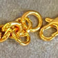 Gold Plated Heart Charm Bracelet: Chunky Chain Statement Jewelry