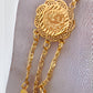 Gold-Plated Ottoman Coin Necklace – Arabic Calligraphy Pendant, Turkish Style