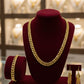 Gold Plated Cuban Chain Jewelry Set Necklace Bracelet Earrings Minimal Luxury