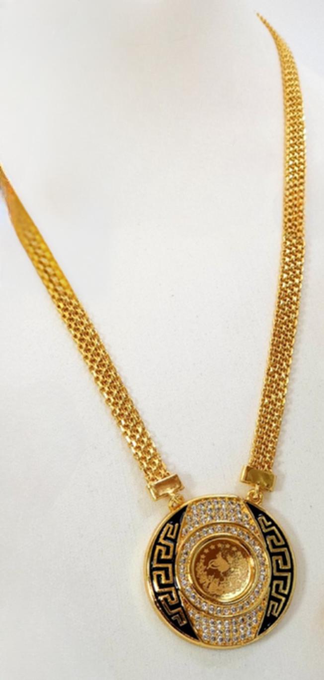 Luxury Gold Plated Greek Coin Jewelry Set