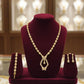 Gold Plated Bridal Jewelry Set Luxury Necklace Earrings Bracelet Ring Elegant