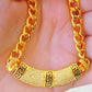 Gold-Plated Greek Key Jewelry Set: Pave Crystal Necklace, Bracelet, Earrings & Ring