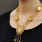 Luxury Gold Plated Ottoman Coin Statement Necklace
