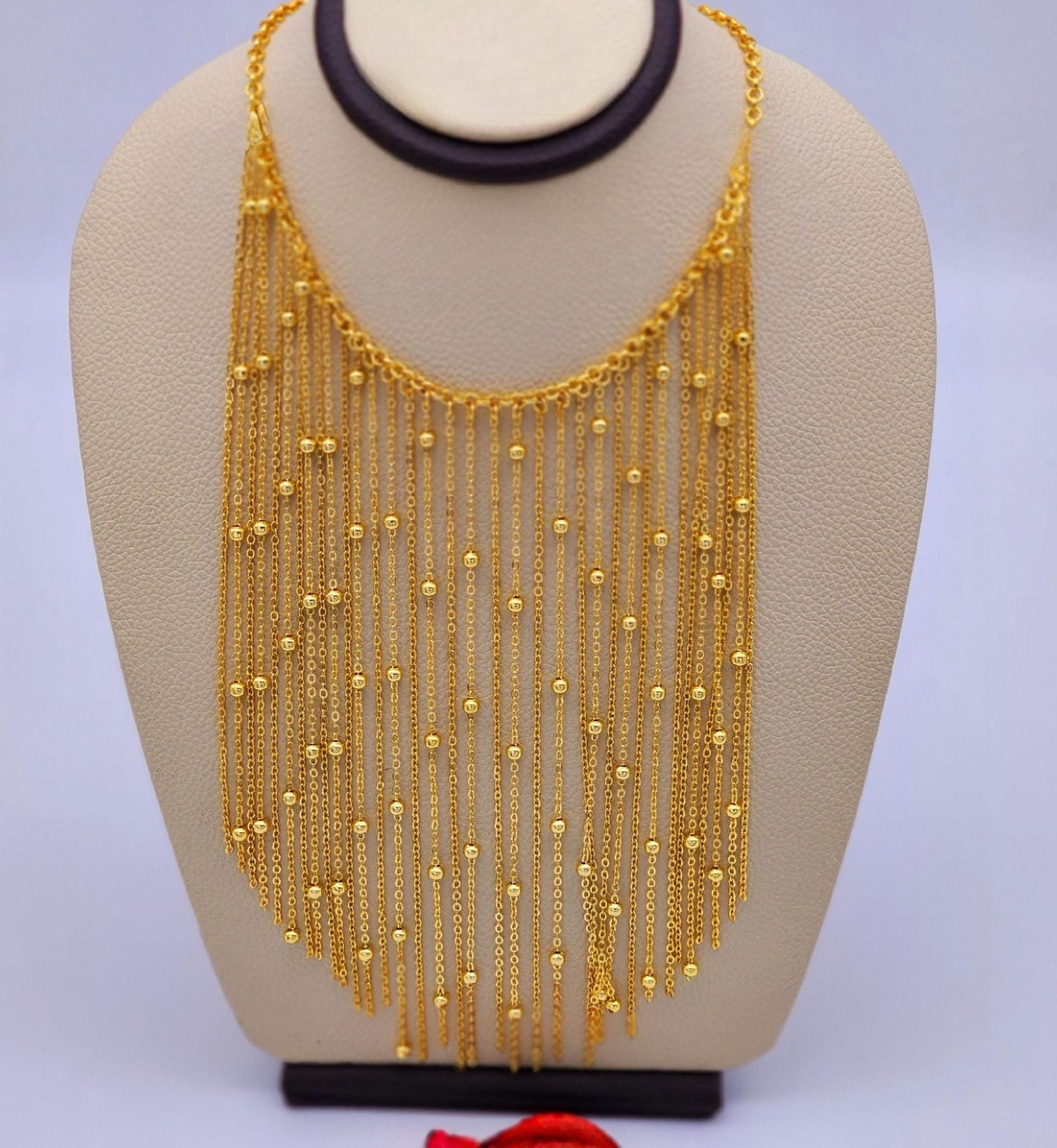 Gold-Plated Arabic Jewelry Set – 4-Piece Necklace, Earrings, Bracelet & Ring