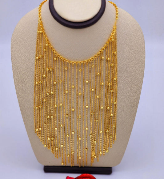 Gold-Plated Arabic Jewelry Set – 4-Piece Necklace, Earrings, Bracelet & Ring