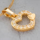 Gold-Plated Heart Jewelry Set – Necklace, Bracelet, Earrings & Ring