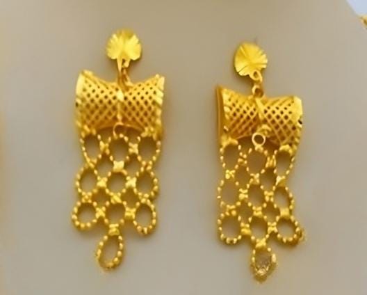 Gold-Plated Ethiopian Bridal Jewelry Set – Statement Necklace & Earrings