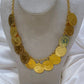 Luxury Gold Plated Coin Necklace Bracelet Set