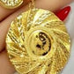 Gold Plated Coin Necklace Statement Medallion Jewelry