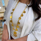Gold Plated Ottoman Coin Necklace Statement Jewelry