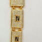 Luxury Gold Plated Rectangle Pendant Necklace