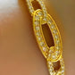Gold-Plated Anklet with Coin, Pearl & Crystal Charms – Women’s Adjustable Foot Chain