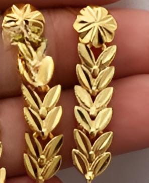 Elegant Olive Leaf Gold-Plated Jewelry Set – Necklace, Bracelet & Earrings
