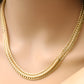 Luxury Gold-Plated Flat Chain Jewelry Set | Necklace  Bracelet  Earrings  Elegant Design