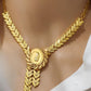 Elegant Olive Leaf Gold-Plated Jewelry Set – Necklace, Bracelet & Earrings