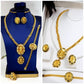 Gold Plated Greek Medallion Jewelry Set Statement