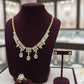 Gold Plated Bridal Jewelry Set Pear Drop Necklace Earrings Ring Luxury