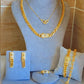 Gold Plated Jewelry Set: Monaco Necklace, Bracelet, Earrings & Ring