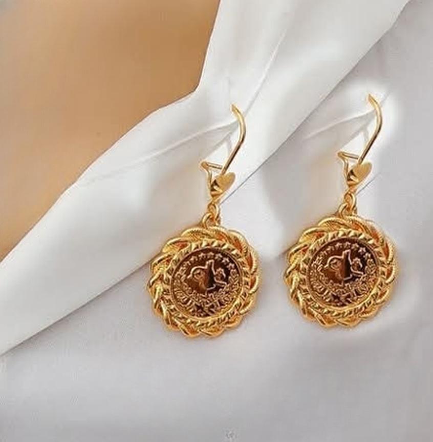 Ottoman Coin Gold Plated Jewelry Set Vintage Gift