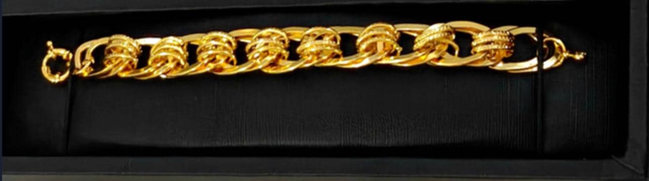 Luxury Gold Plated Cuban Chain Jewelry Set